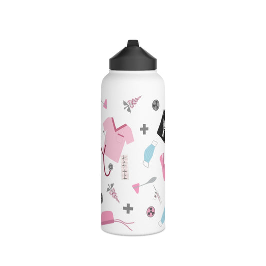 Water Bottle, 3 sizes, Stainless Steel with Sip Straw- Women in Medicine