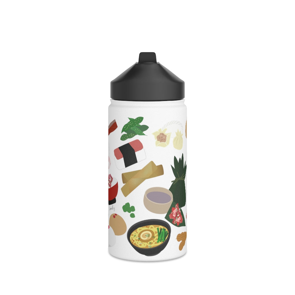 Water Bottle, 3 sizes, Stainless Steel with Sip Straw- Broke Da Mouth