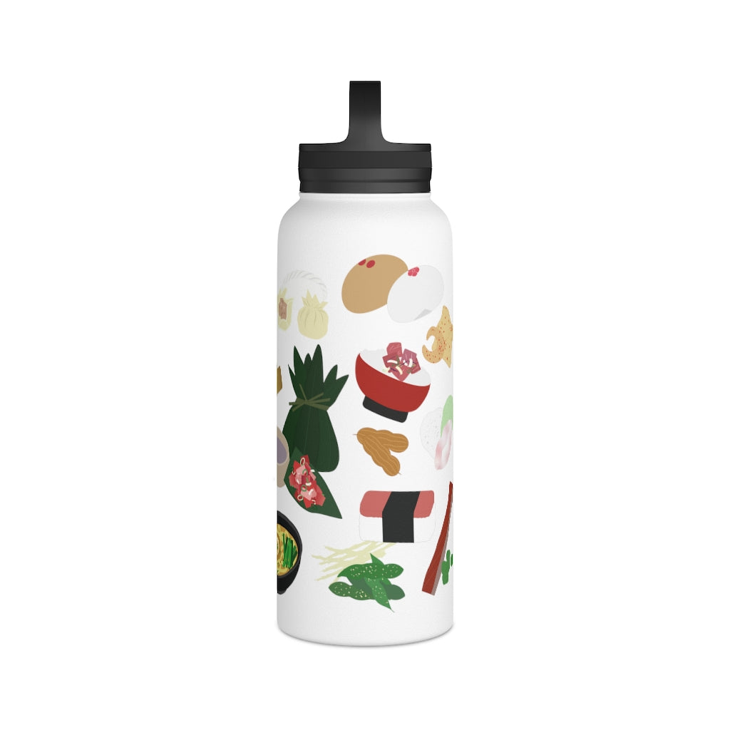 Water Bottle, 3 sizes, Stainless Steel with Handle Lid- Broke Da Mouth