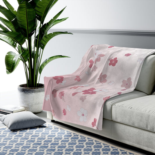 Velveteen Blanket- Falling Sakura