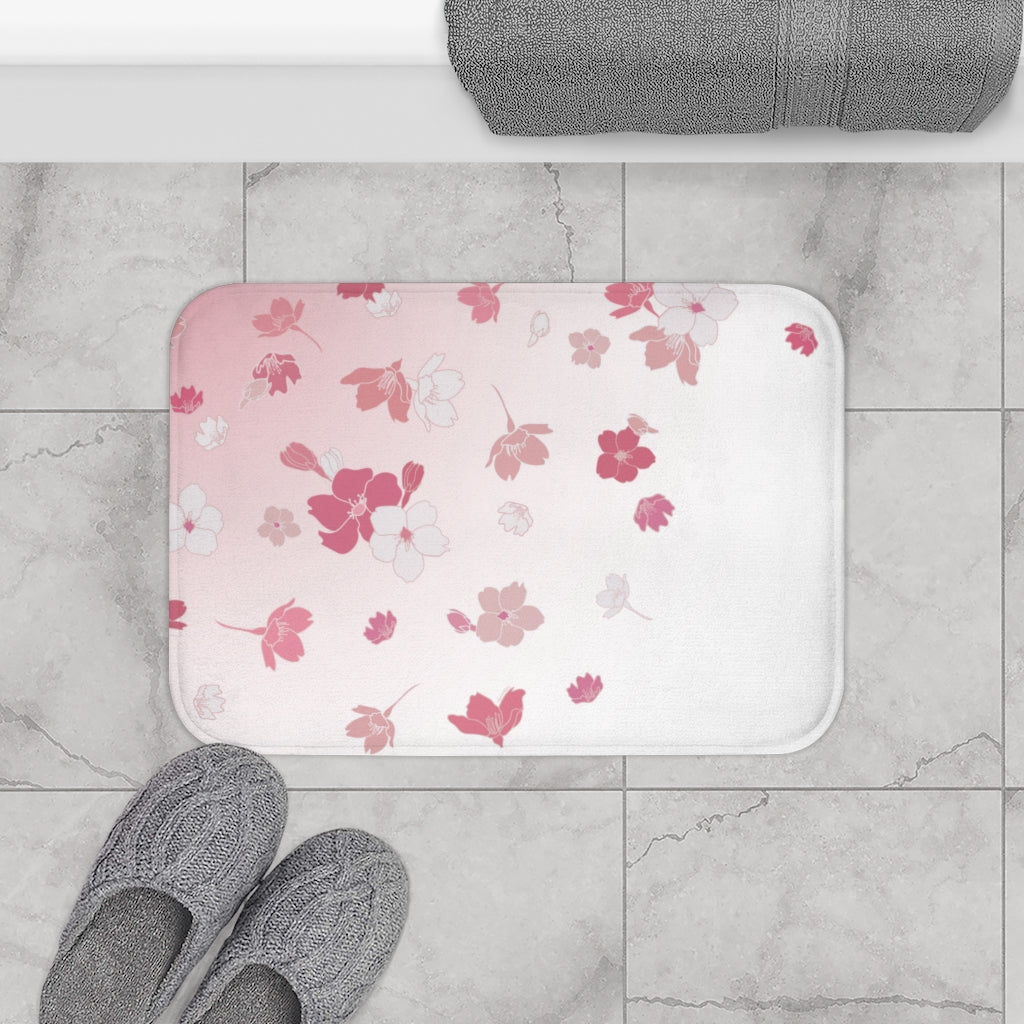 Bath Mat- Falling Sakura Cherry Blossoms