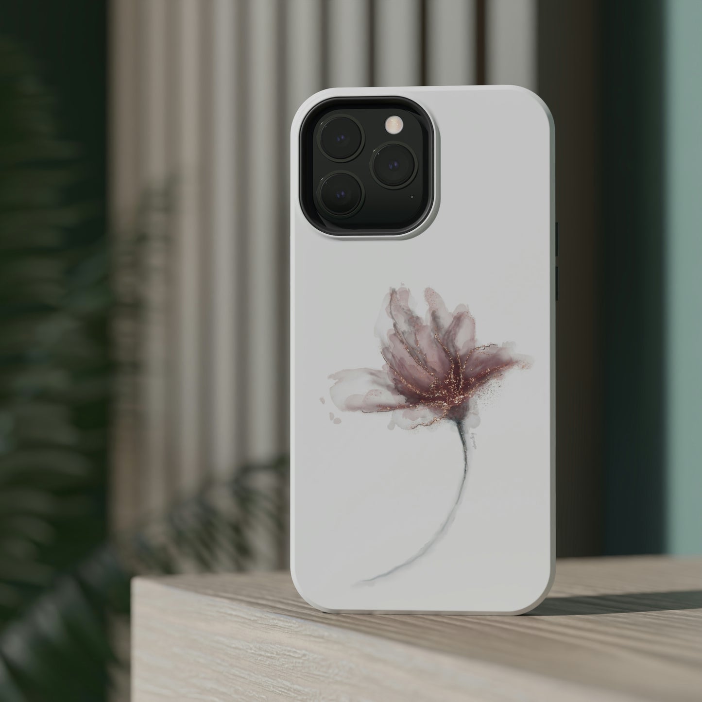 Flower Alcohol Ink Art (White), MagSafe