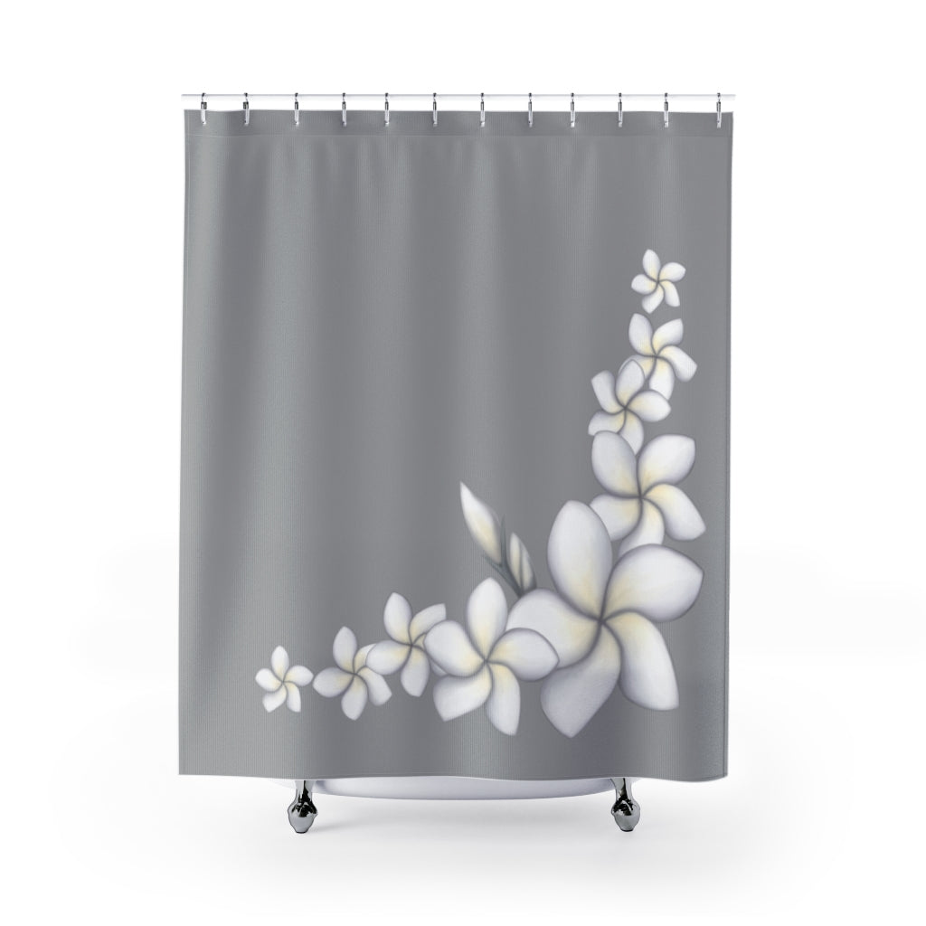Shower Curtain- Plumeria Corner (Rain Clouds)