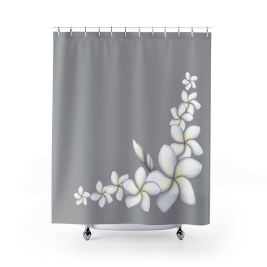Shower Curtain- Plumeria Corner (Rain Clouds)
