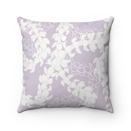 Canvas Throw Pillow Case- Puakenikeni Curvilinear Lei (Pinky Periwinkle)