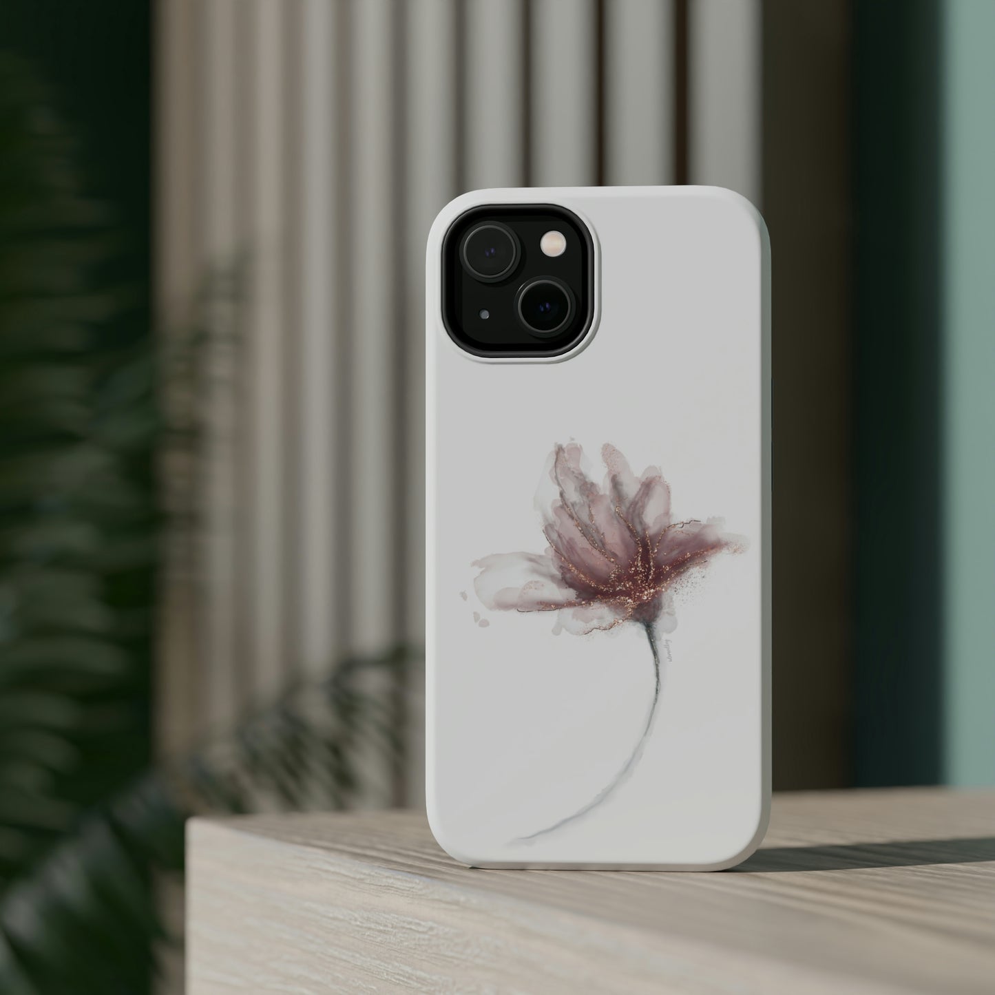 Flower Alcohol Ink Art (White), MagSafe