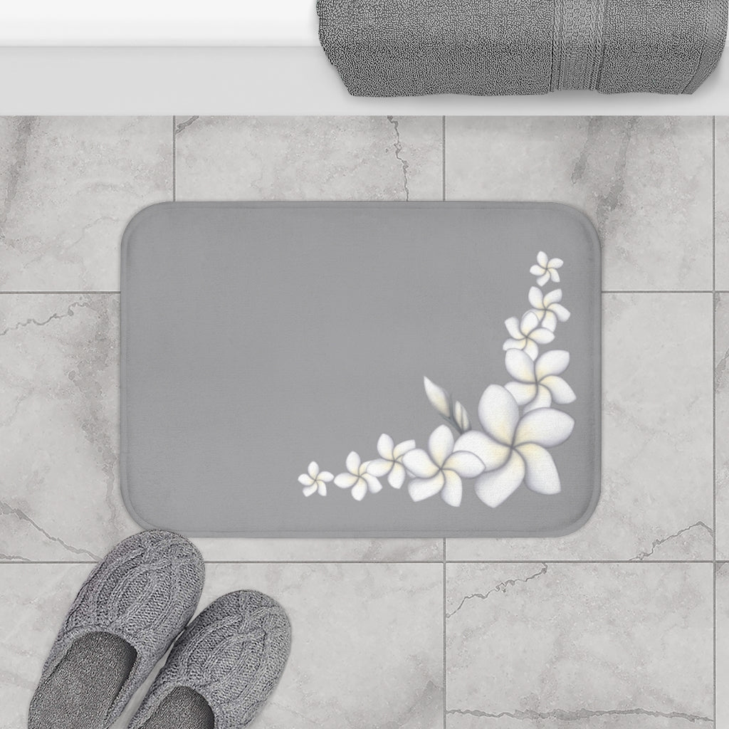 Bath Mat- Plumeria Corner (Gray)