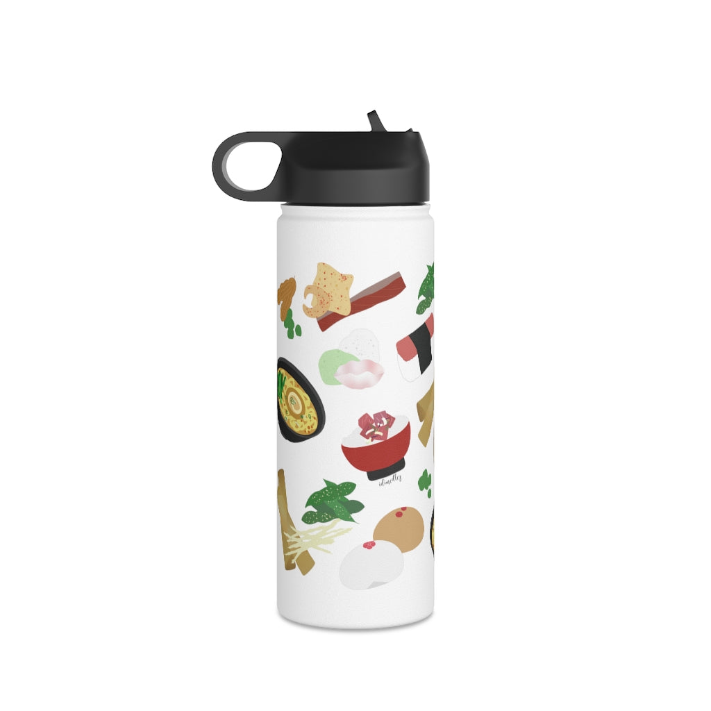 Water Bottle, 3 sizes, Stainless Steel with Sip Straw- Broke Da Mouth