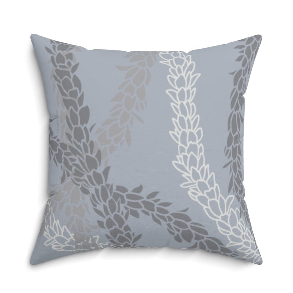 Canvas Throw Pillow Case- Pikake Wishes (Gray)