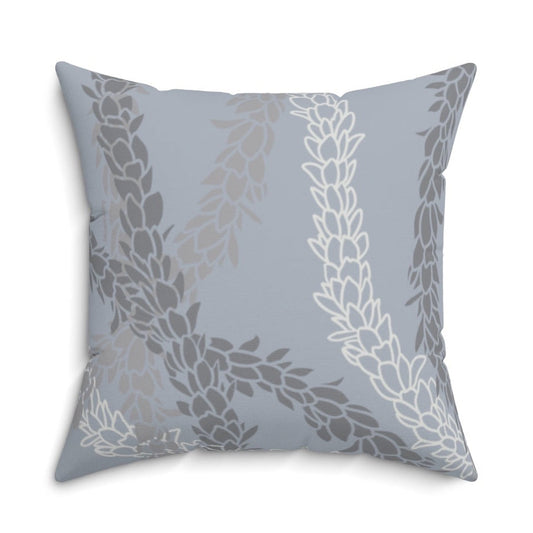 Canvas Throw Pillow Case- Pikake Wishes (Gray)