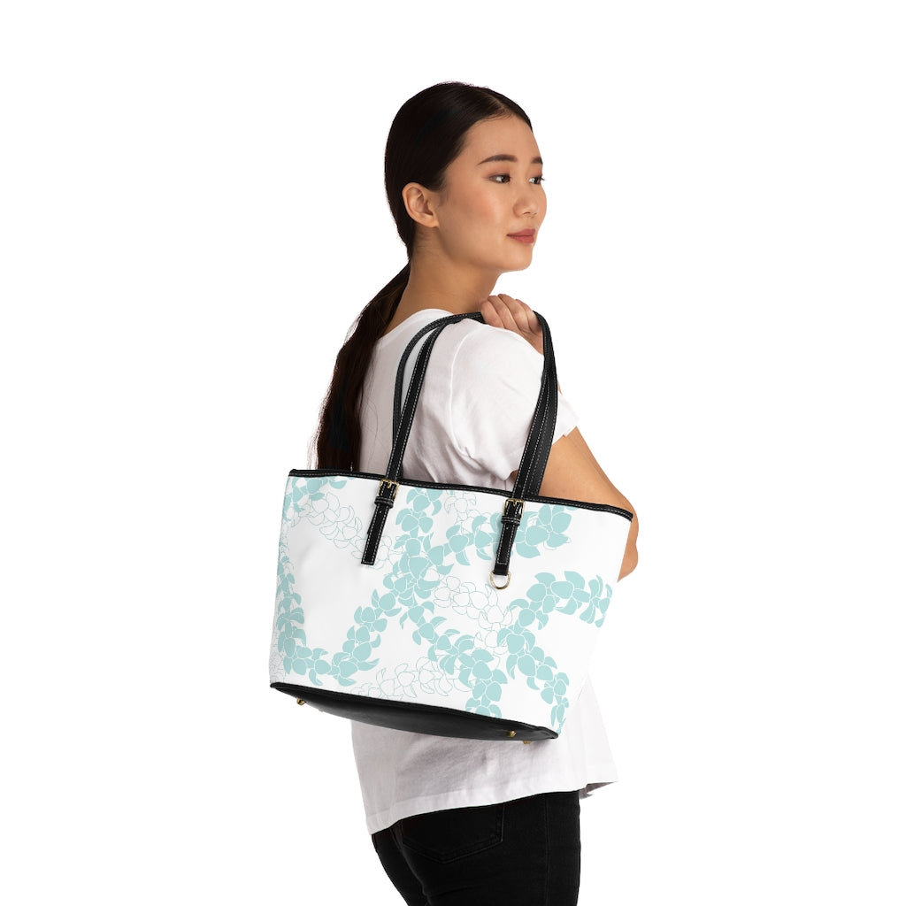 Shoulder Bag- Puakenikeni Curvilinear Lei (Turquiose Splash)