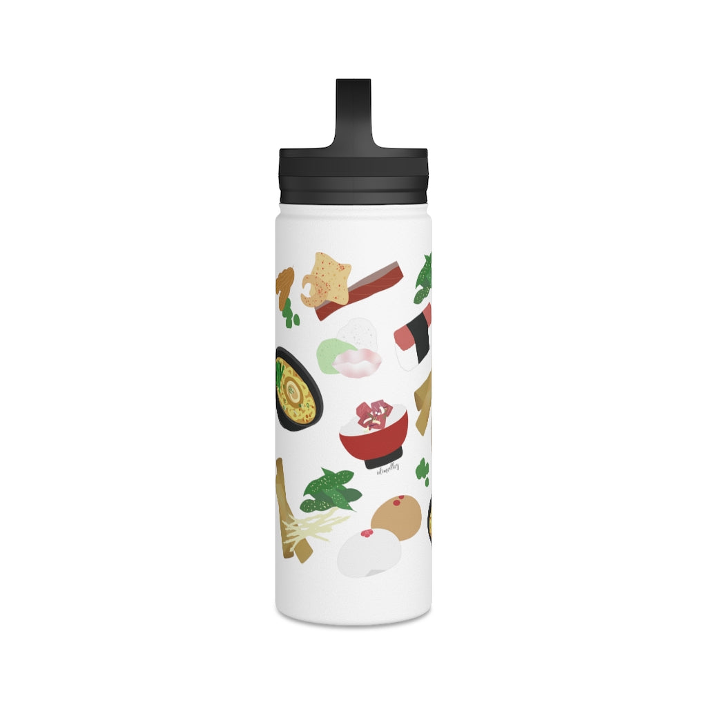 Water Bottle, 3 sizes, Stainless Steel with Handle Lid- Broke Da Mouth