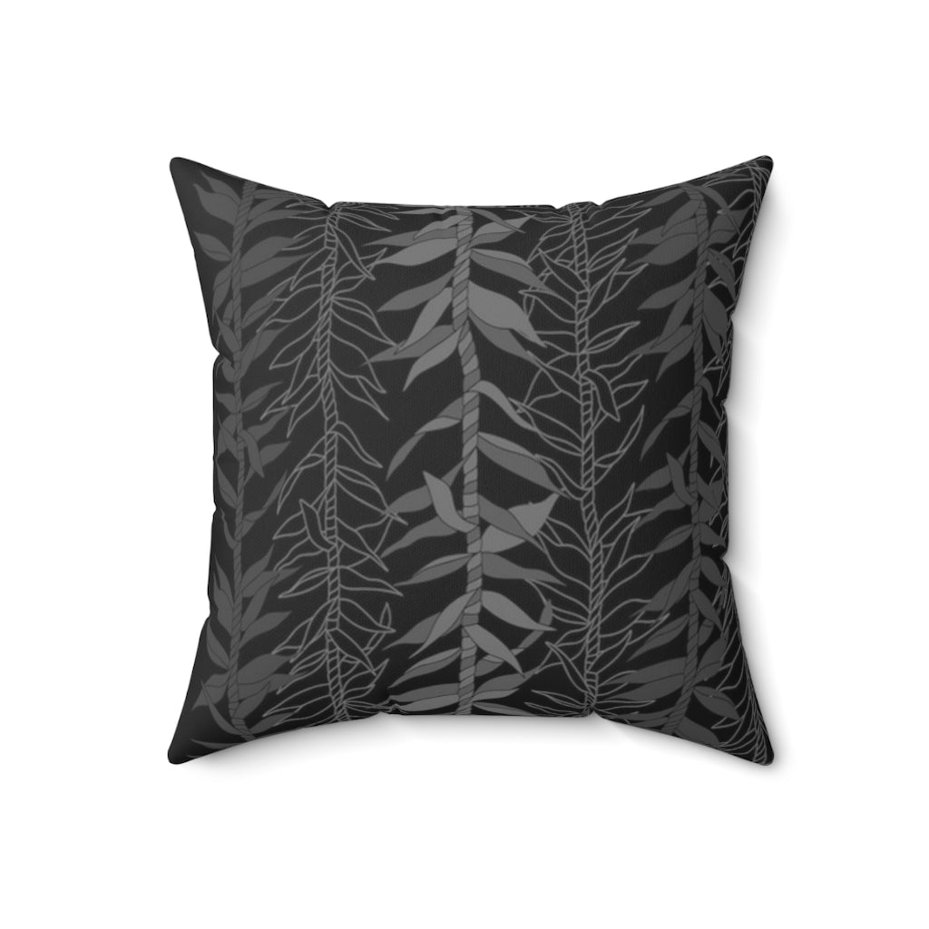 Canvas Throw Pillow Case- Ti Leaf Lucky Leis (Shadows)
