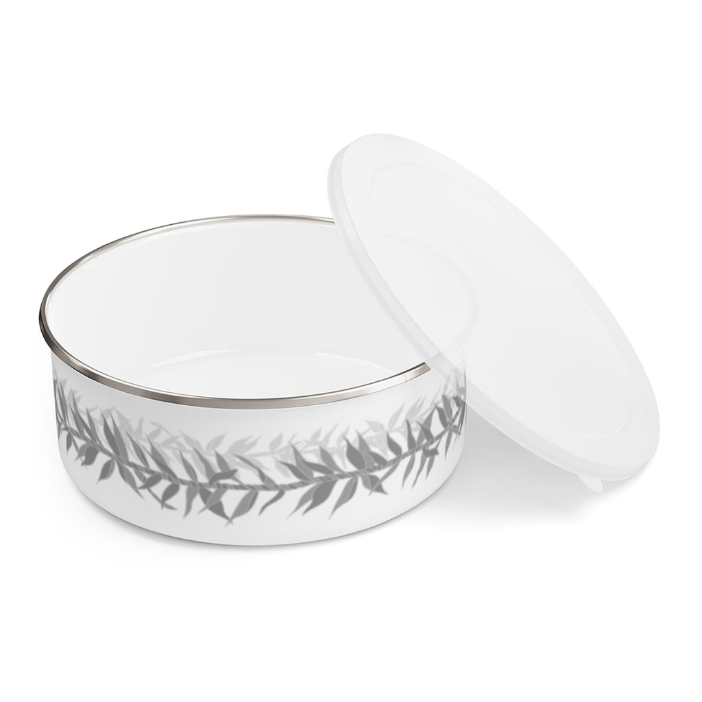Enamel Bowl- Lucky Ti Leaf Leis