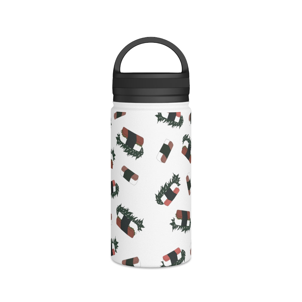 Water Bottle, 3 sizes, Stainless Steel with Handle Lid- Hawaii Musubi