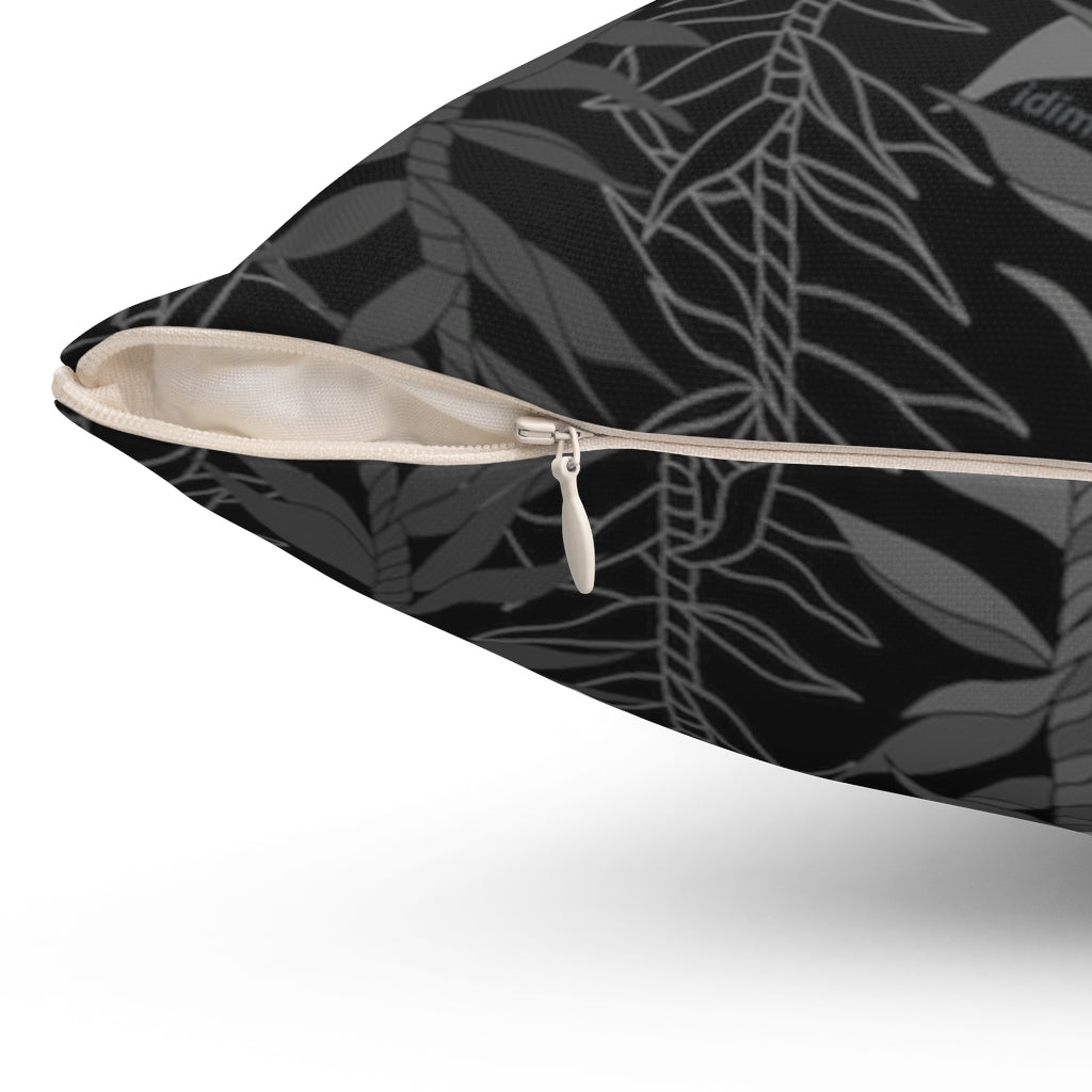Canvas Throw Pillow Case- Ti Leaf Lucky Leis (Shadows)