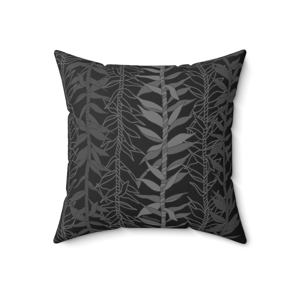 Canvas Throw Pillow Case- Ti Leaf Lucky Leis (Shadows)