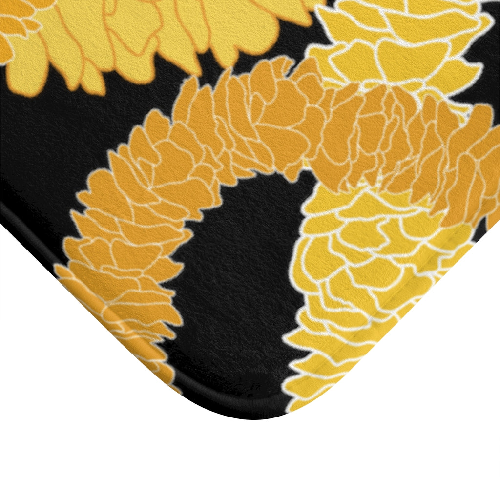 Bath Mat- Ilima Lei (Black)