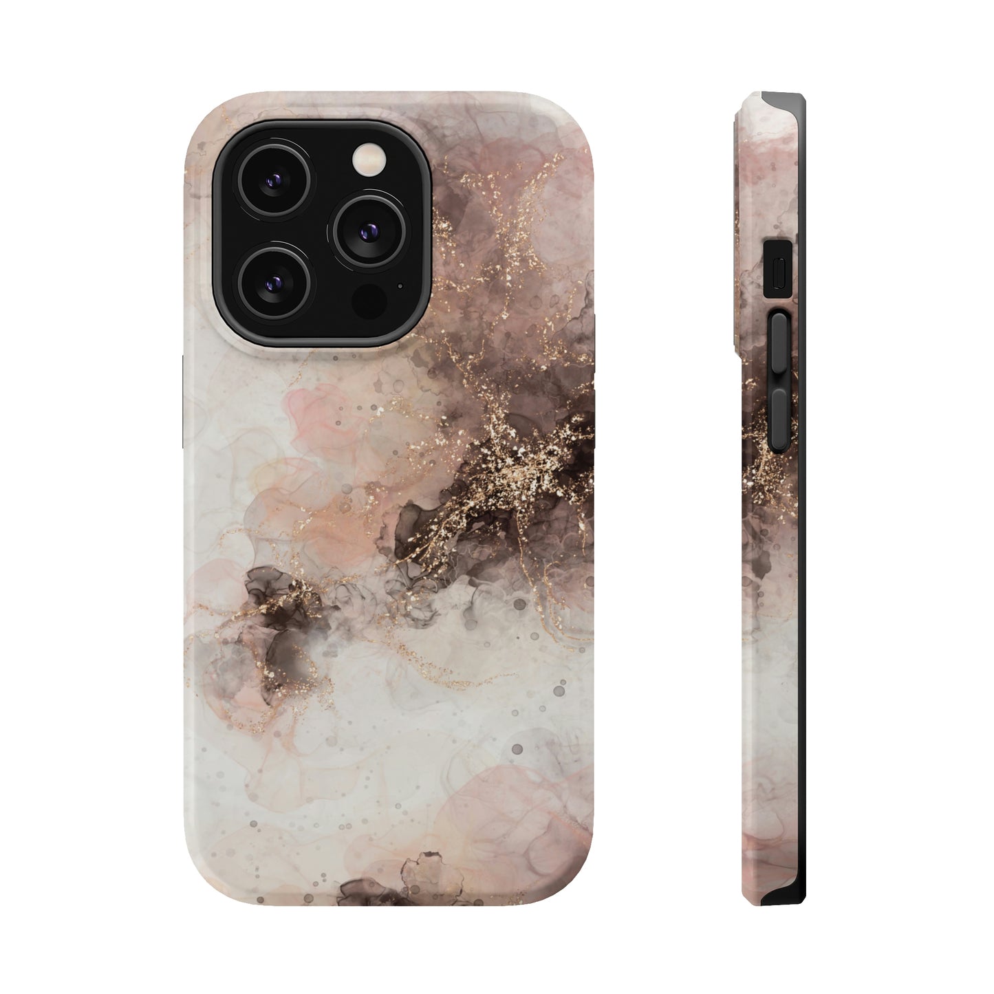 Peach and Beige Geode Alcohol Ink Art, MagSafe