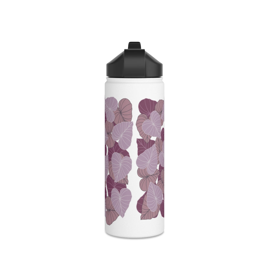 Water Bottle, 3 sizes, Stainless Steel with Sip Straw- Kalo Pinks