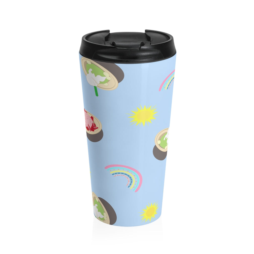 Tumbler/Travel Mug 15 oz- Shave Ice and Rainbows Clear Day