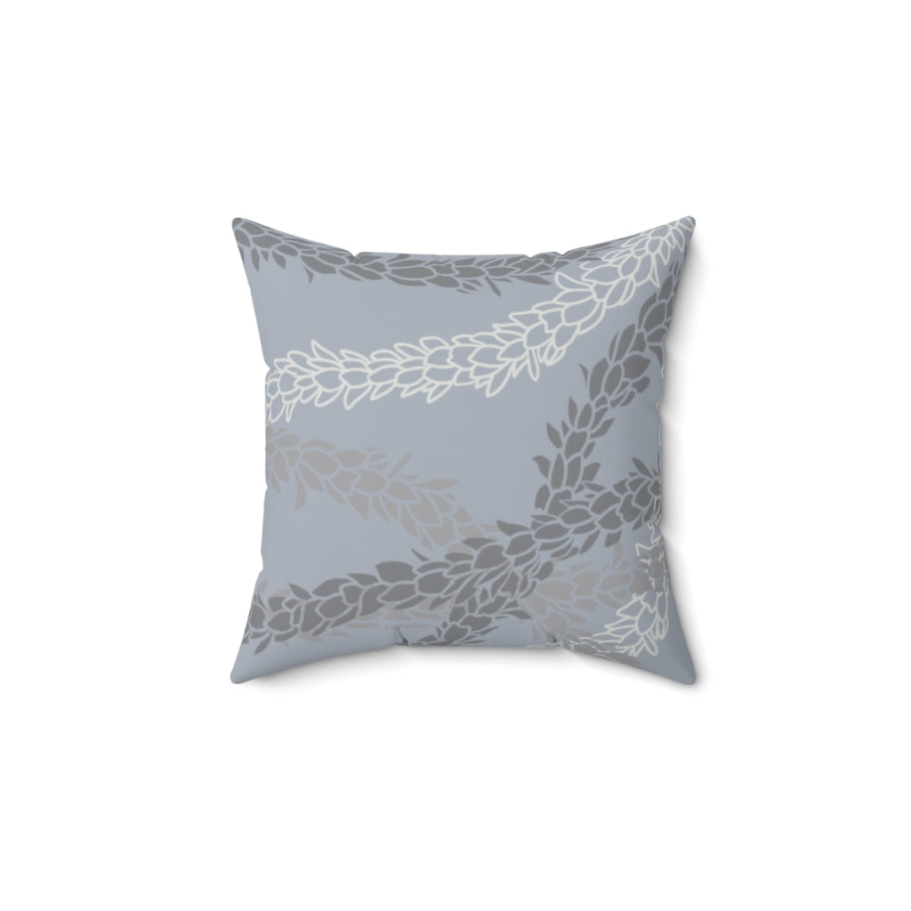 Canvas Throw Pillow Case- Pikake Wishes (Gray)