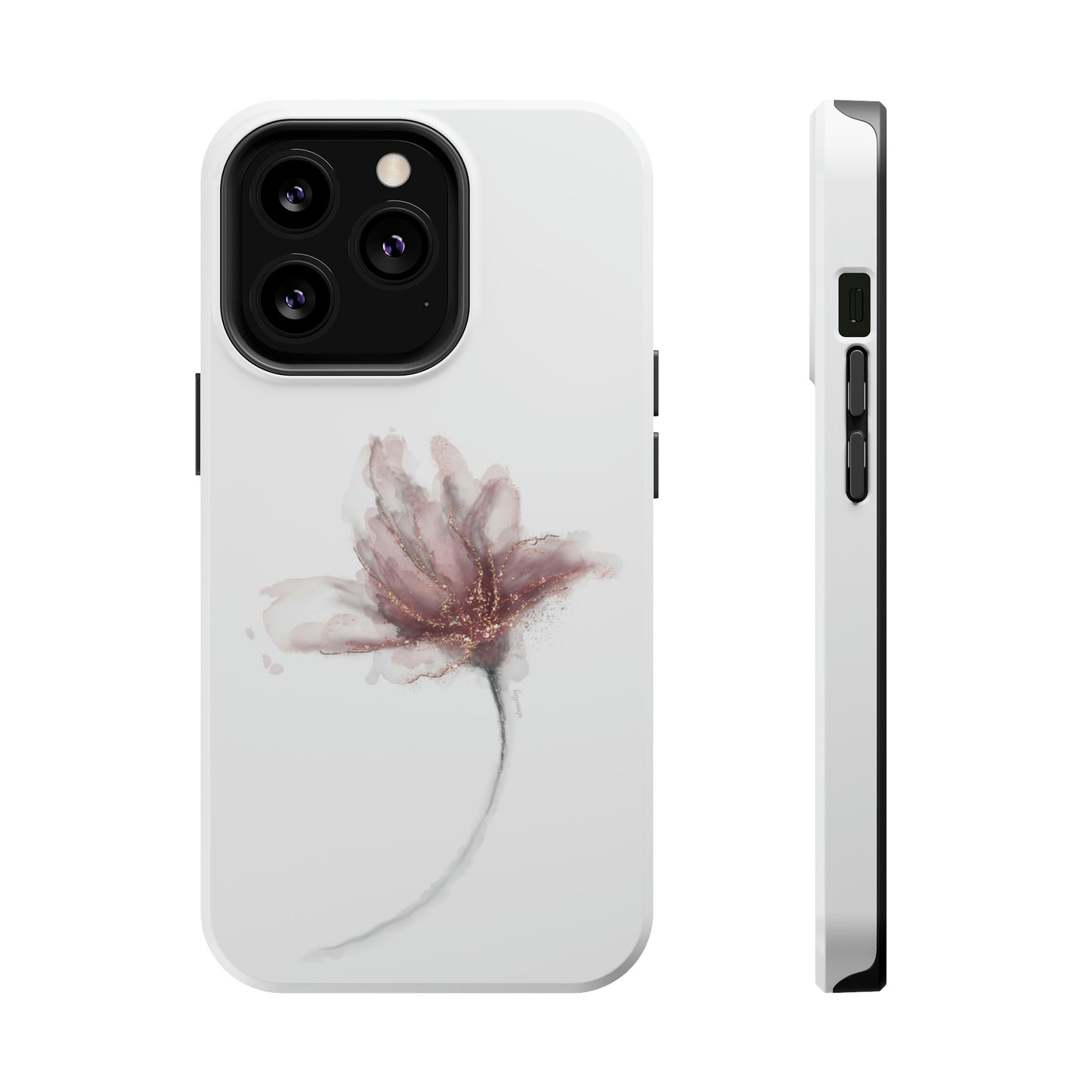 Flower Alcohol Ink Art (White), MagSafe