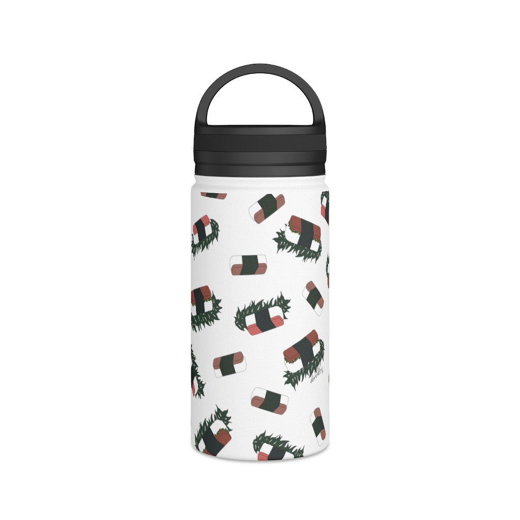Water Bottle, 3 sizes, Stainless Steel with Handle Lid- Hawaii Musubi
