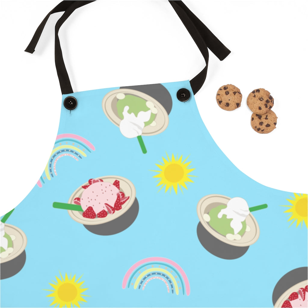 Apron- Shave Ice and Rainbows (Light Blue Skies)