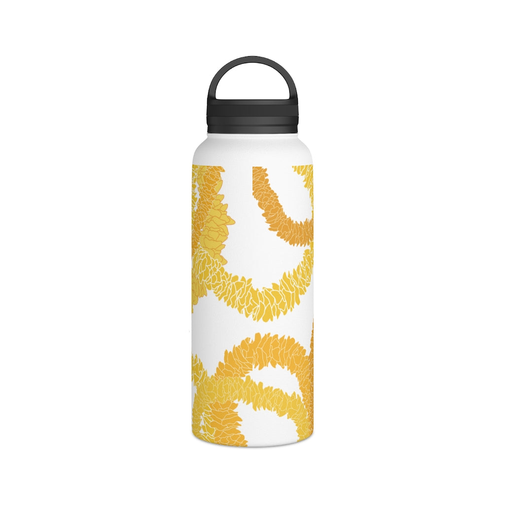 Water Bottle, 3 sizes, Stainless Steel with Handle Lid- Ilima Lei