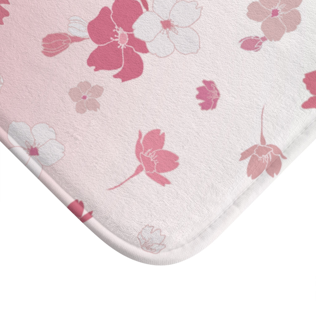Bath Mat- Falling Sakura Cherry Blossoms