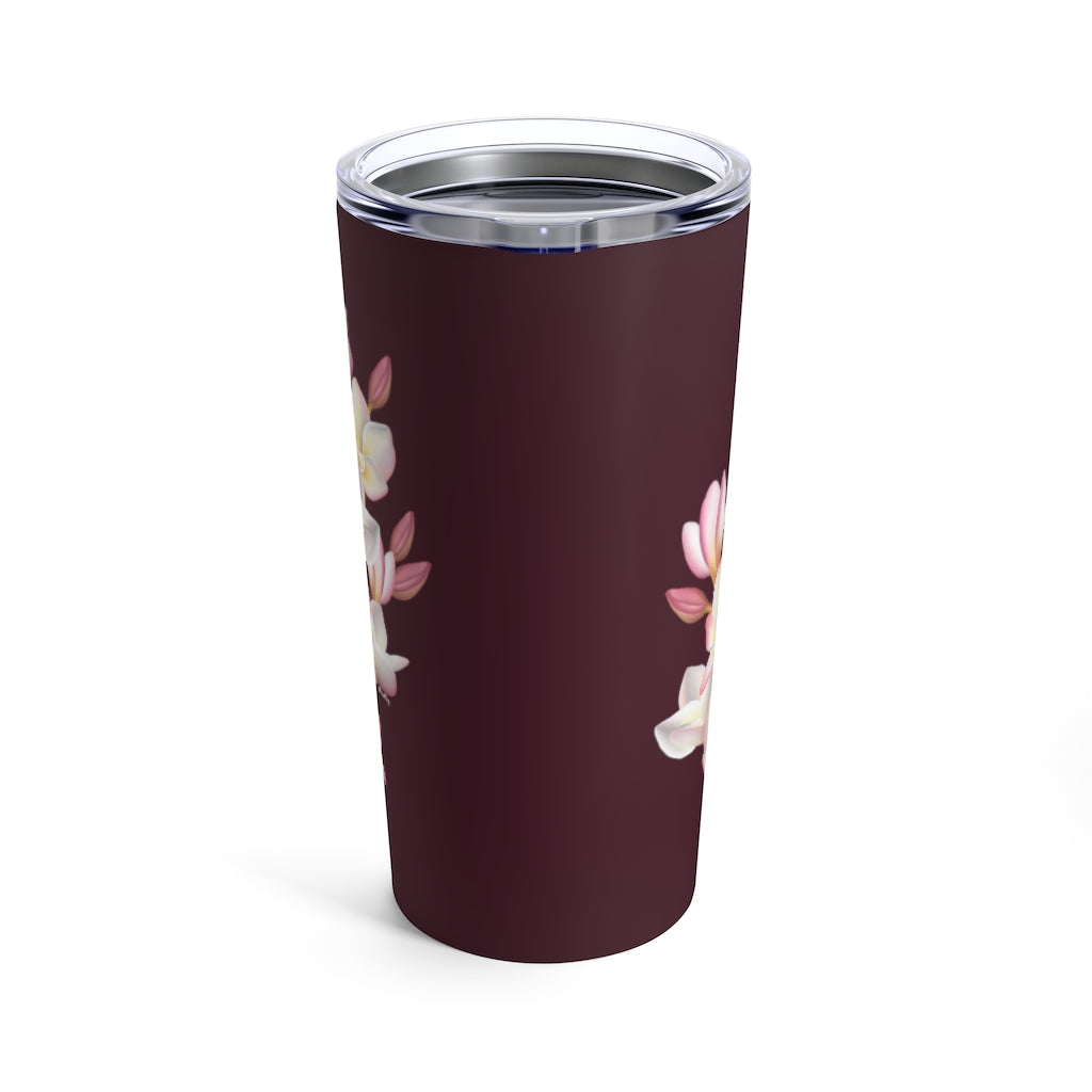 Tumbler 20oz- Plumeria Cluster (Shaded Pink)