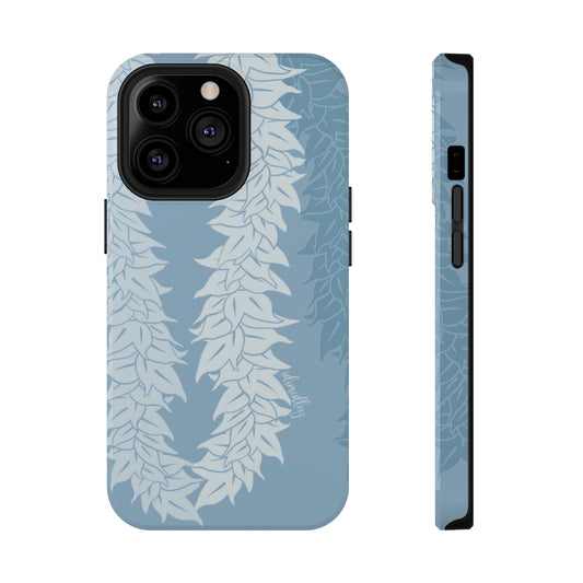 Maile Lei Cascade (Blue Water Wash) Dual Layer Phone Case
