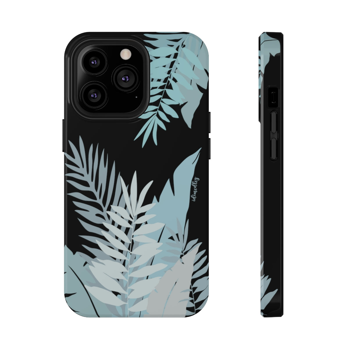 Whispering Leaves (Blue and Black)