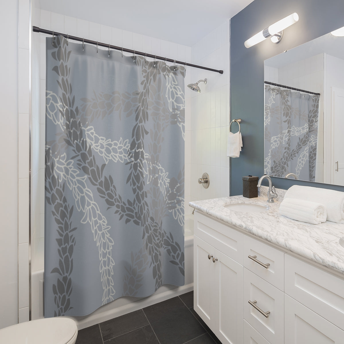 Shower Curtain- Pikake Wishes (Gray)