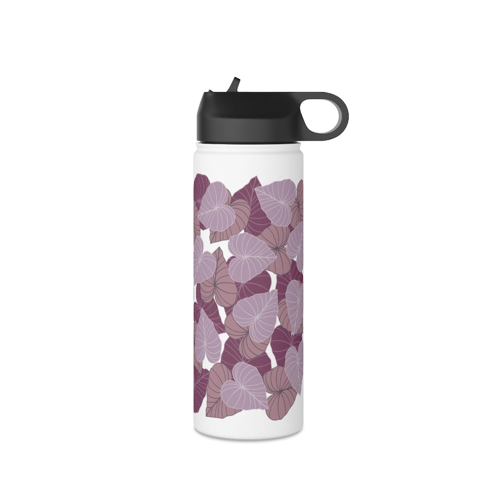 Water Bottle, 3 sizes, Stainless Steel with Sip Straw- Kalo Pinks