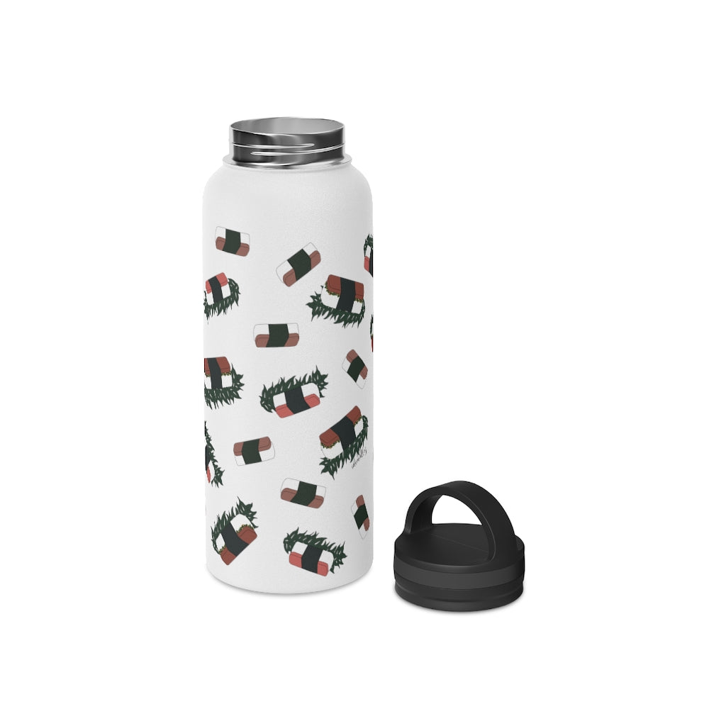 Water Bottle, 3 sizes, Stainless Steel with Handle Lid- Hawaii Musubi