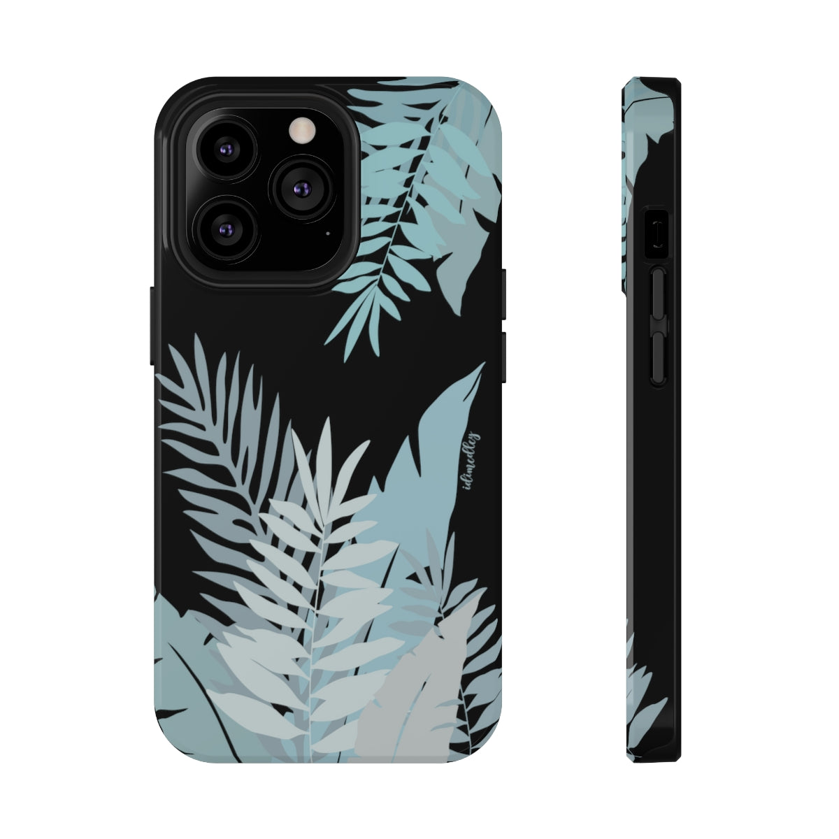 Whispering Leaves (Blue and Black)