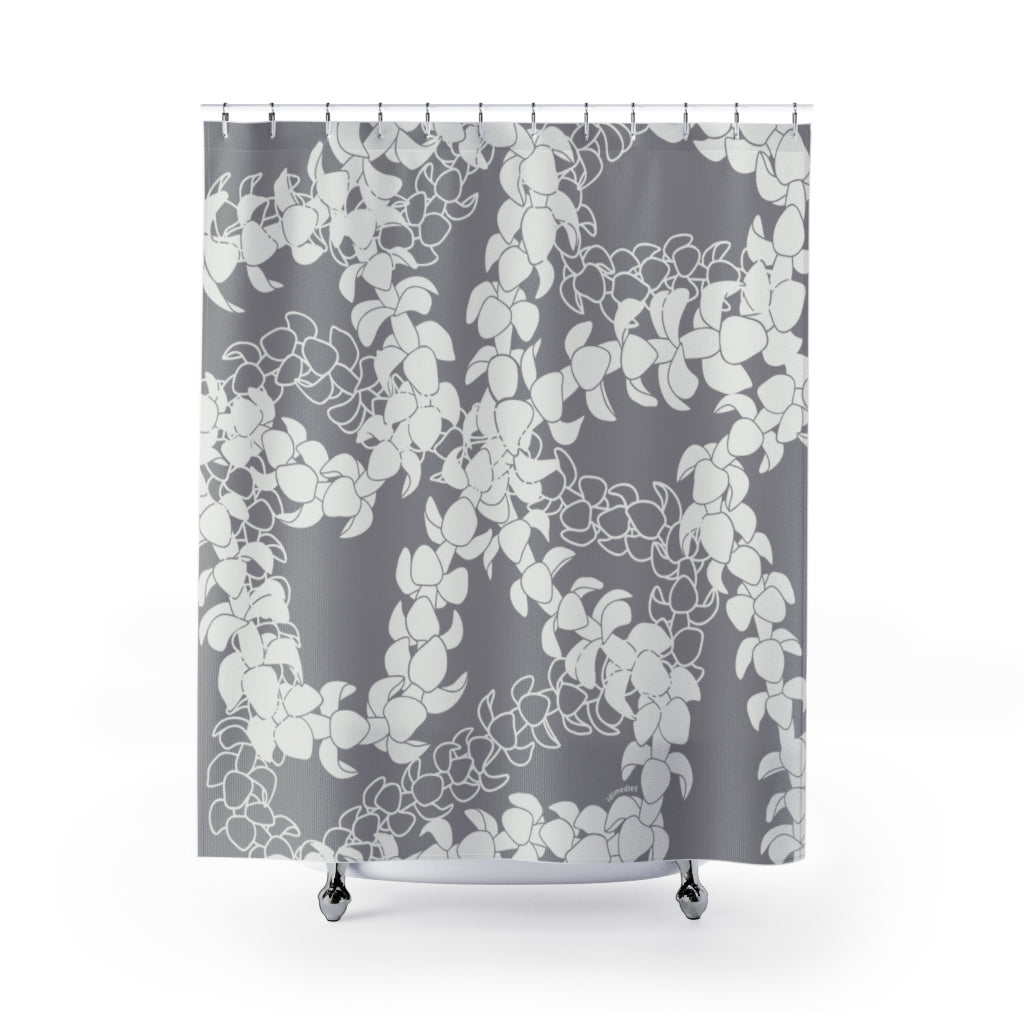Shower Curtain- Puakenikeni Curvilinear Lei (Poi-ish)