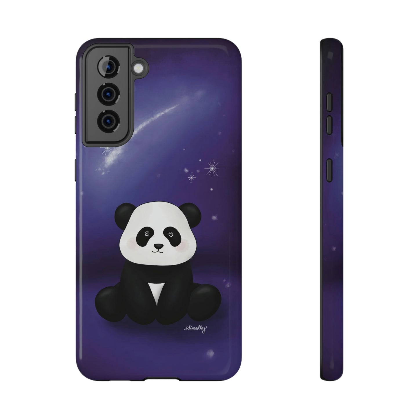 Panda in Purple Starry Night Skies