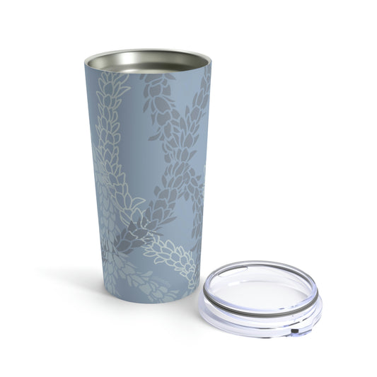 Tumbler 20oz- Pikake Wishes (Cyan Blue)