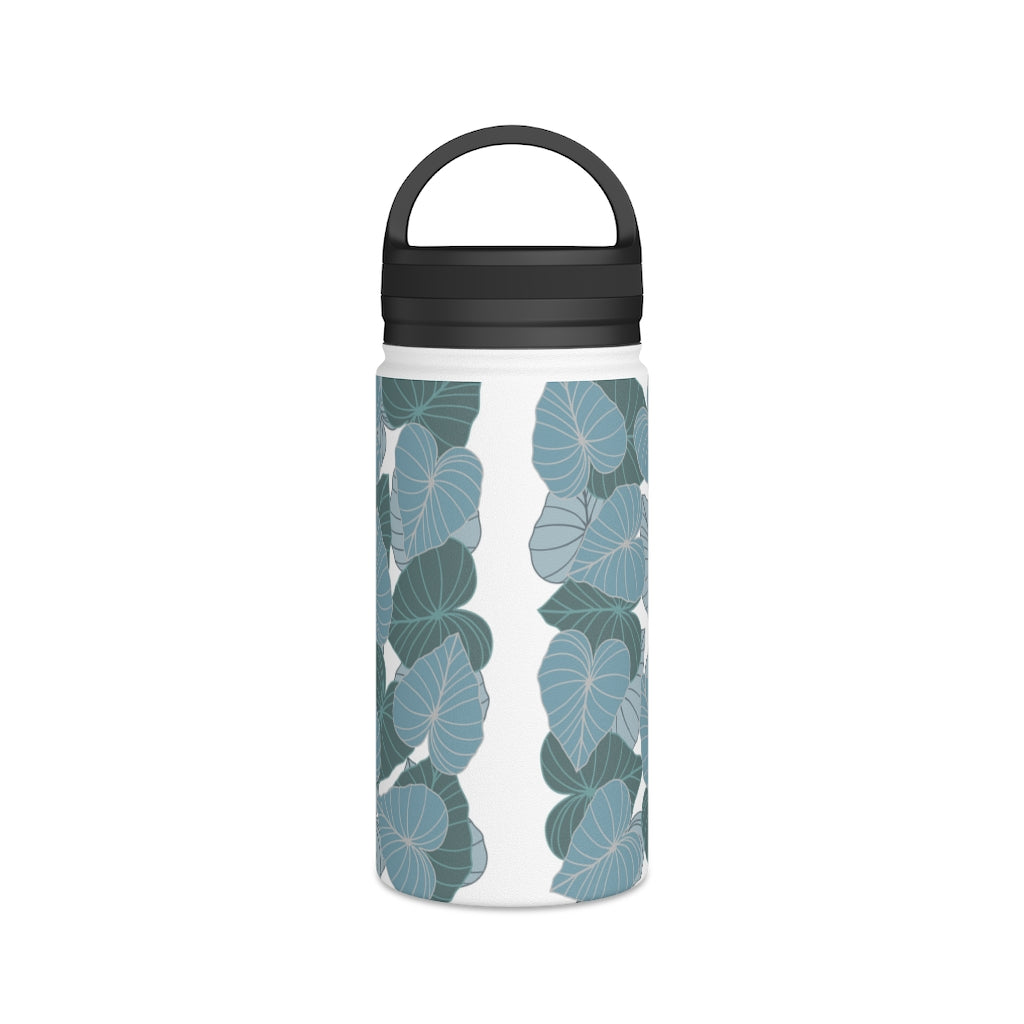 Water Bottle, 3 sizes, Stainless Steel with Handle Lid- Kalo Blues