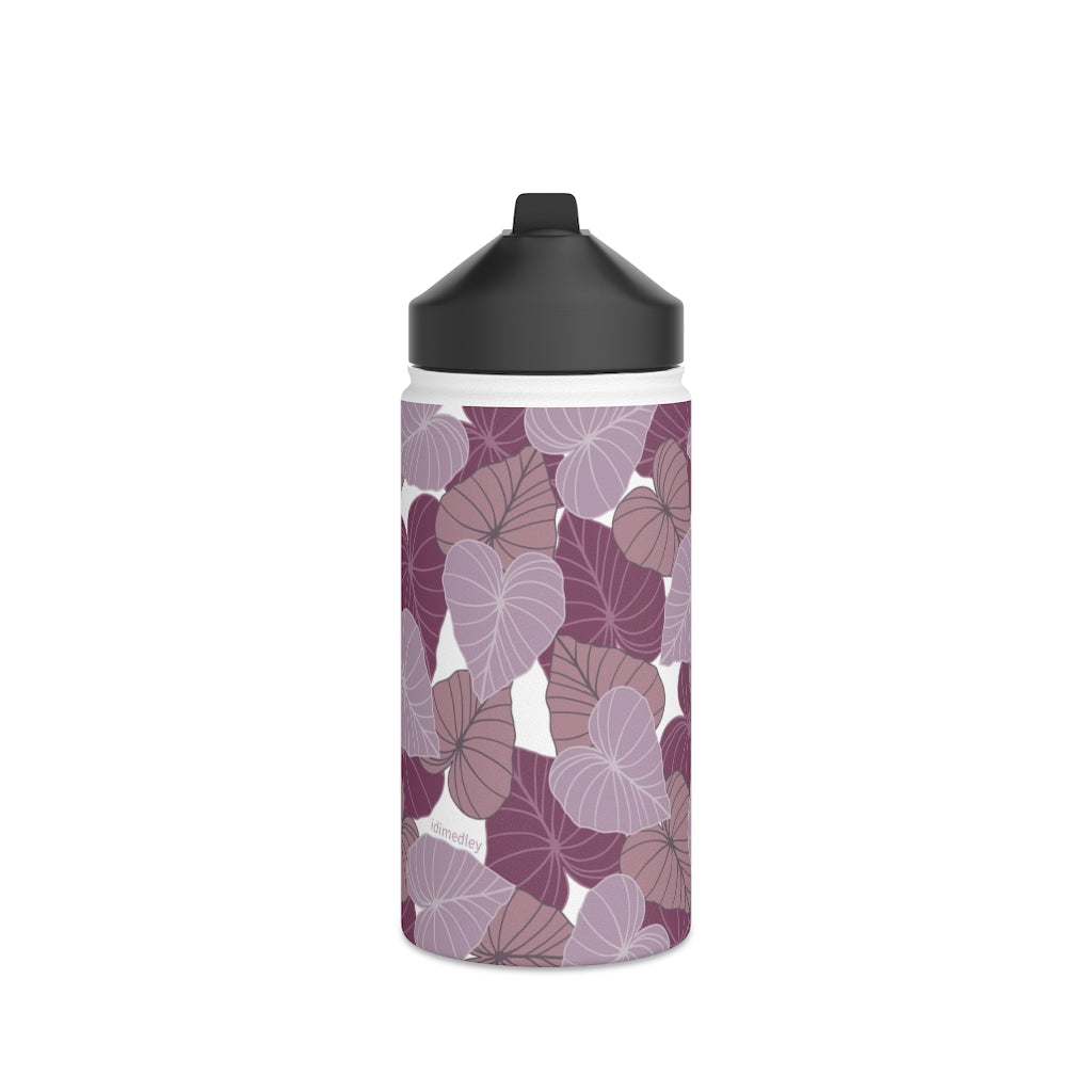 Water Bottle, 3 sizes, Stainless Steel with Sip Straw- Kalo Pinks