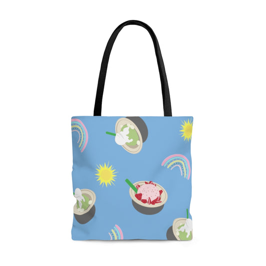 Tote bag- Shave Ice and Rainbows (Blue Skies)