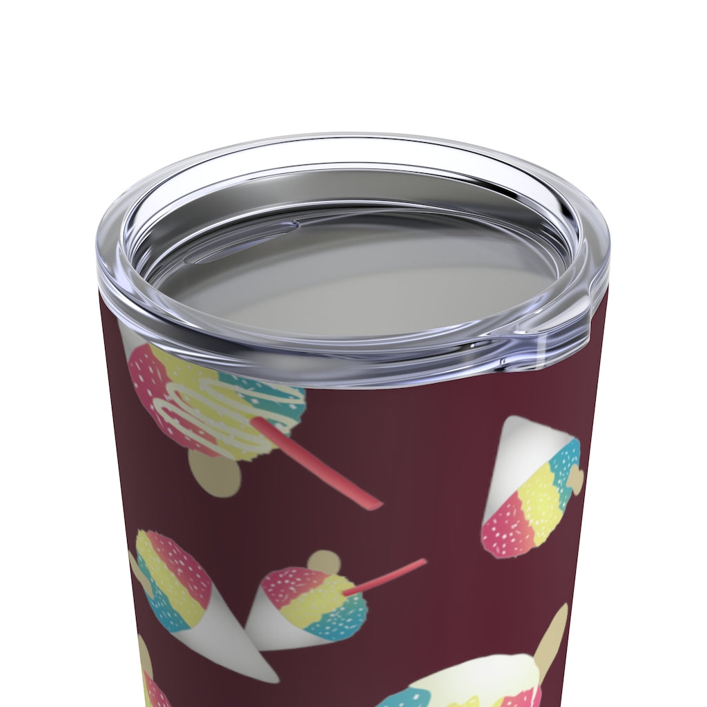 Tumbler 20oz- Rainbow Shave Ice/Snow Cones (Dark Magenta)