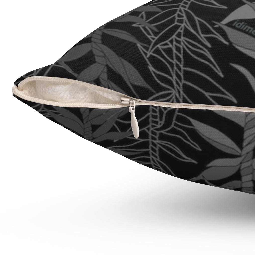 Canvas Throw Pillow Case- Ti Leaf Lucky Leis (Shadows)