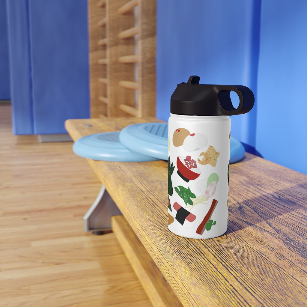 Water Bottle, 3 sizes, Stainless Steel with Sip Straw- Broke Da Mouth