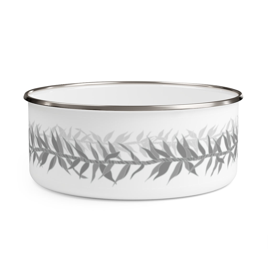 Enamel Bowl- Lucky Ti Leaf Leis