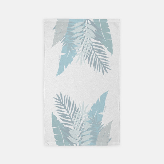 Microfiber Terry Dish or Hand Towel- Whispering Leaves in Blue