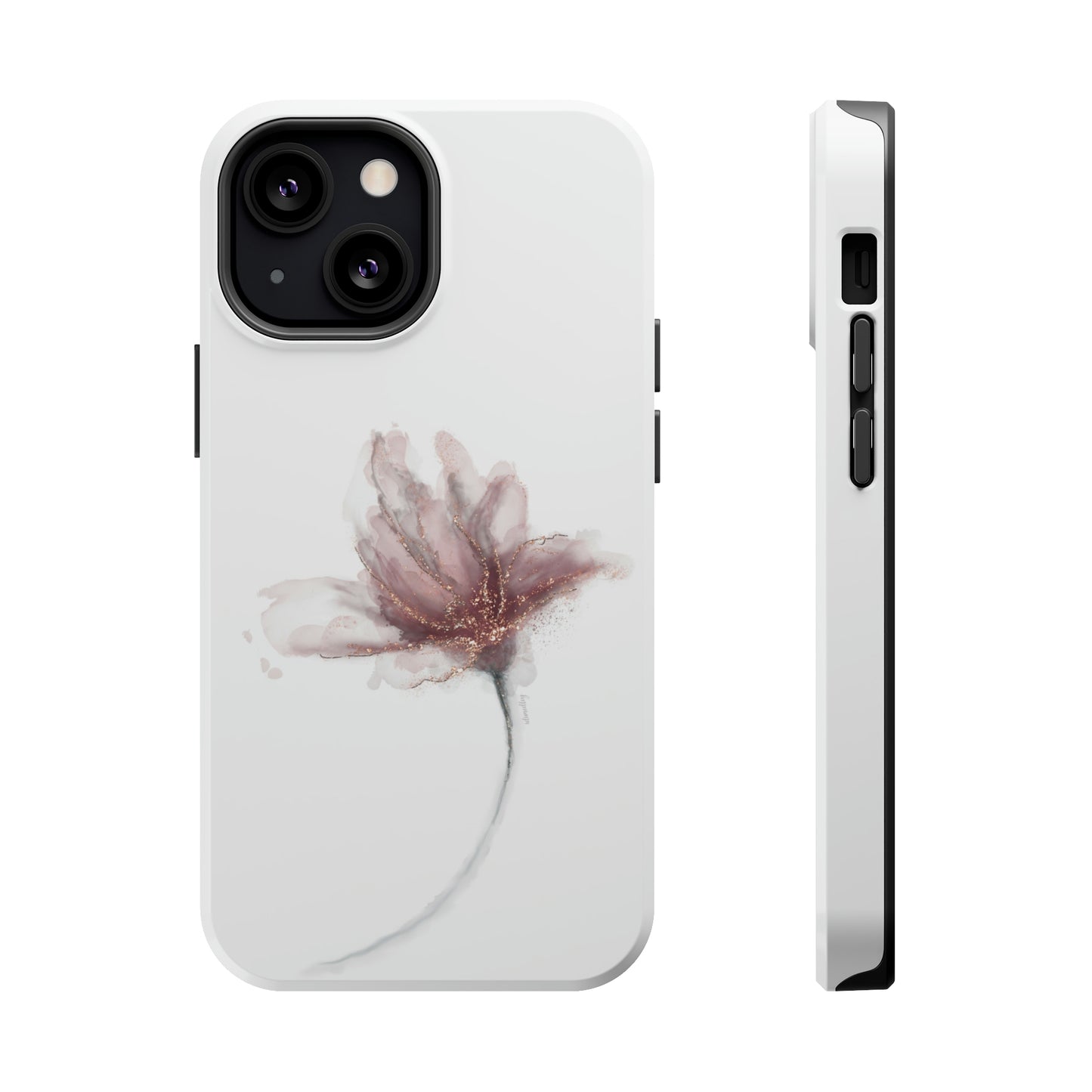 Flower Alcohol Ink Art (White), MagSafe